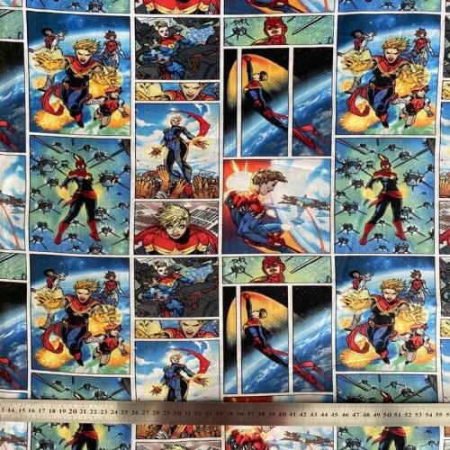 Japanese Style Comics Boy Print 100% Cotton Fabric for Boy Clothes Bedding Set Hometextile Cushion Cover Bags DIY