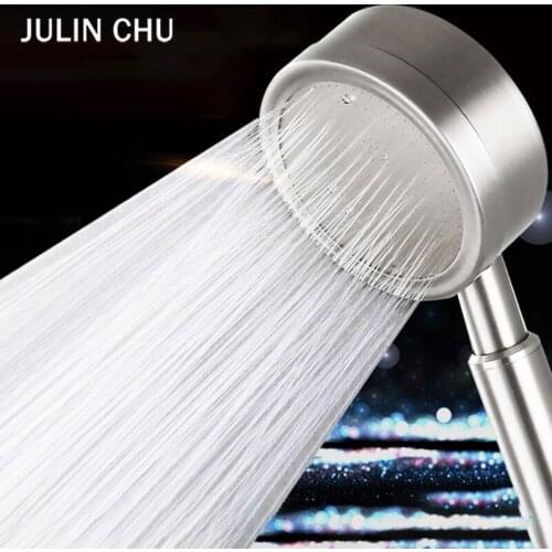 304 Stainless Steel Shower Head High Pressure Water Saving Rainfall Handheld Wall Mounted Bathroom Hand Shower Showerhead Brush