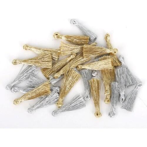 Hot Sale 25mm 10PCS/lot Small Mini Tassel Charms Pendant Garment Decorative Tassel for DIY Handmade Necklace & Bracelet