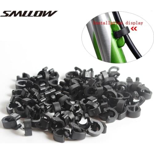 Bicycle MTB Disc Brake Cable Sets Pipe Line Deduction Transmission Pipe Plastic C type Buckle Snap Clamp for Disc Brake Hose