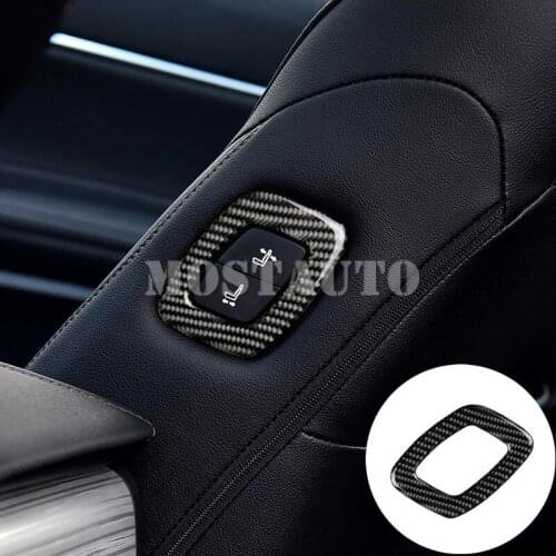 For Toyota Camry Carbon Fiber Passenger Seat Adjust Button Trim Cover 2018-2019 1pcs Car Accessories Interior Car Decor Car Trim