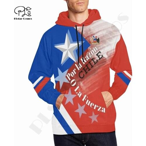PLstar Cosmos 3DPrint Newest Sport Chile Country Flag Unique Men/Women Cozy Hrajuku Casual Streetwear Hoodie/Zip/Sweatshirt 3
