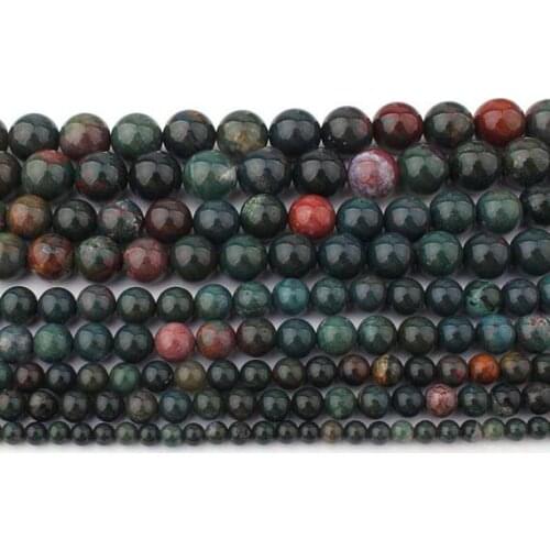 Wholesale Genuine Chicken Blood Stone beads,4mm 6mm 8mm 10mm 12mm Round Gem Stone Loose Beads For Jewelry Making,1of 15" strand