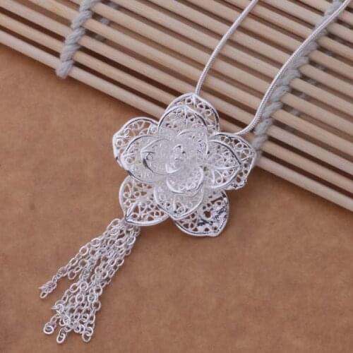 Wholesale jewelry silver plated Fashion jewelry chains necklace pendant WN-699