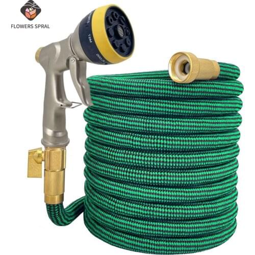 3/4 Garden Watering Hose Magic Telescopic Rubber Hose Light Wear-Resistant Car Wash Hose Sprayer For Vegetable Garden Watering