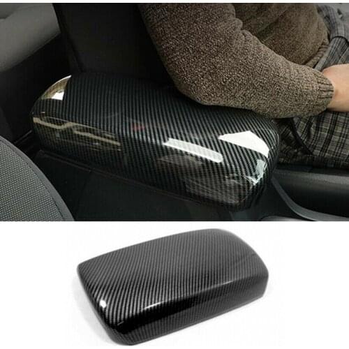 Carbon Fiber Style Interior Central Armrest Storage Box Cover Pad Fit For Toyota Corolla 2020 Car Styling