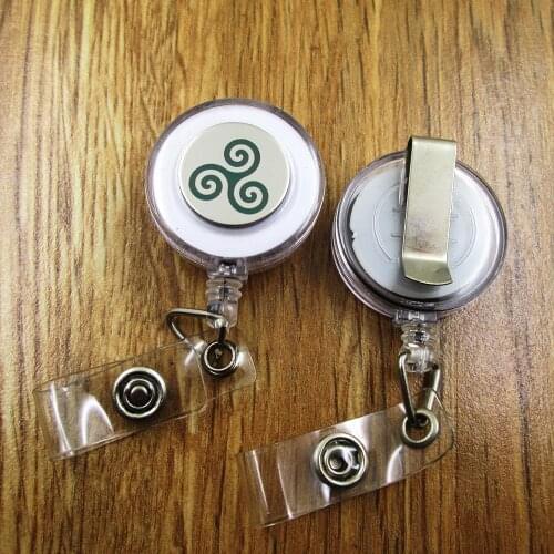 Triskele ID Badge Reel gift for him/her friend family retractable recoil id badge holder work fun