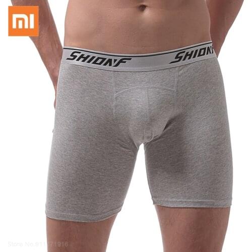 3pcs Xiaomi Panties Men Boxers Long Underwear Cotton Man Plus Size Shorts Boxer Breathable Mens Sports Anti Friction Underpants