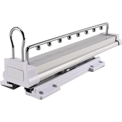 Wardrobe Top-mounted Hanger In-cabinet Clothes Hanger Cloakroom Push-pull Telescopic Closet Multifunctional Clothes Rail