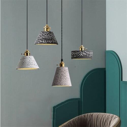 Vintage Loft Cement Pendant Light Retro Industrial Nordic Drop Lamp Dining Room Bar Bedside Lighting Fixture
