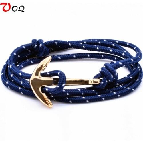 VOQ New Arrival Summer Style Red Rope Anchor Bracelet 2017 Popular Bracelets for Women Men Jewelry
