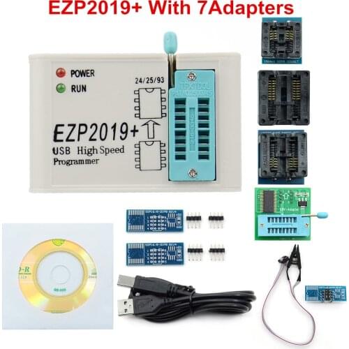 2019 Newest EZP2019 High-Speed USB SPI Programmer+5 Adapters Support 24 25 93 EEPROM 25 Flash Bios Chip