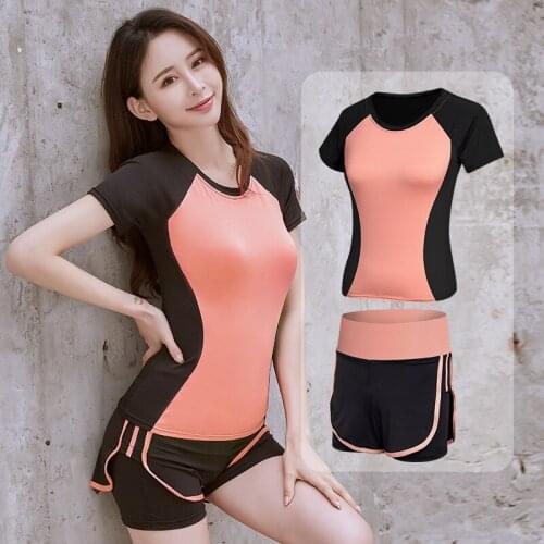 Women Sports Outfits for Running Yoga Workout Fitness Tennis Tees + pants Sports Suits Sets