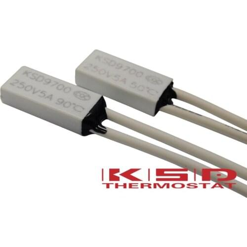 10PCS KSD9700 250V 5A 140 140C Celsius 15*7*3.5mm Bimetal Disc Temperature Switch Thermostat Thermal Protector degree