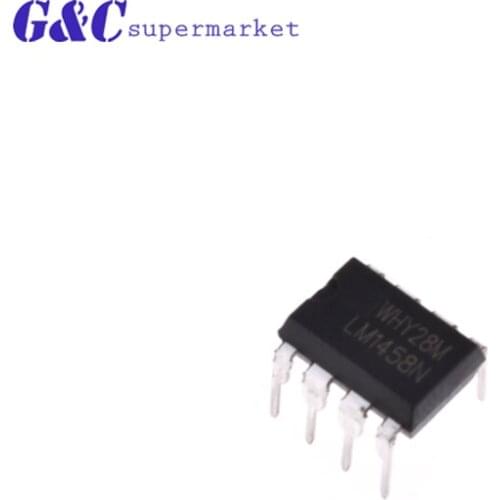 10PCS LM1458N DIP-8 LM1458 IC OP AMP DUAL new and original