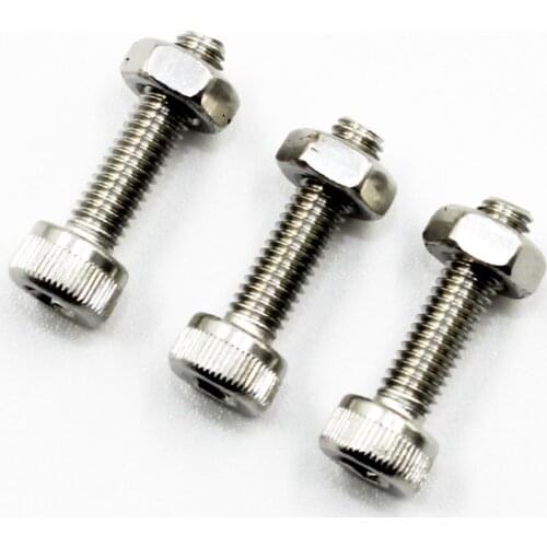 20pcs M3 x 12mm A2-70 304 DIN912 Stainless Steel Allen Hex Head Socket Cap Screw Bolt With Nuts