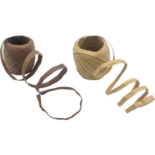43 Yards Raffia Paper String Ribbon Lace for Paper Bag Handles Rope Findings, DIY Wishing Bottle Decoration Objects