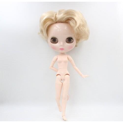 Free Shipping big discount RBL-642J DIY Nude Blyth doll birthday gift for girl 4color big eye doll with beautiful Hair cute toy