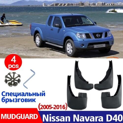 Mudflaps FOR NISSAN Navara D40 Mudguards Fender Mud Flap Guard splash Mudguard Fender car accessories auto styline Front Rear