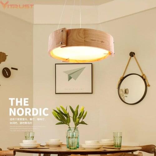 Vitrust Wood Chandelier Lightings Nordic Lamps Living Room Japanese Ceiling Lampadari Ceiling Home Lightings Bedroom Dining Room