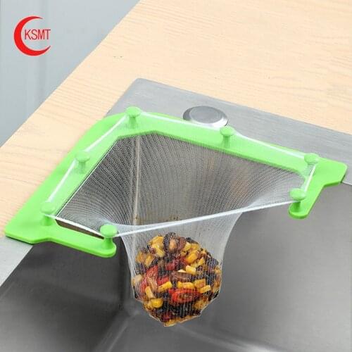 Filter Bag Sink Strainer Garbage Pouch Net Mesh Kitchen Anti Clogging Supplies Sink Strainer With Drain Rack 50pcs/100pcs