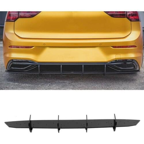 Gloss Black for Maxton Style Rear Bumper Diffuser Valance Extension Fit for Mk8 Standard 2021+ Auto accessories