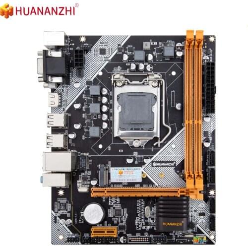 HUANANZHI H61 M-ATX Motherboard For Intel LGA 1155 Support i3 i5 i7 DDR3 1333/1600MHz 16GB SATA M.2 USB2.0 VGA HDMI-Compatible