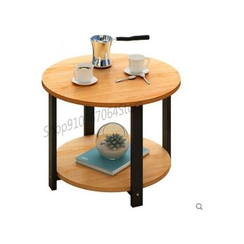 Coffee Tea Table Small Round Table Imitation Solid Wood Living Room Simple Leisure Mini Round Balcony Sofa Dining Table Side Tab