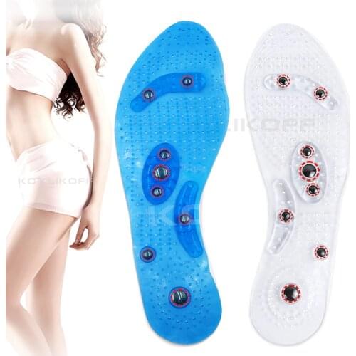 KOTLIKOFF Magnetic Therapy Insole Acupressure Insoles Gel Shoe Pad Slimming Insoles for Weight Loss Foot Care Insert Unisex