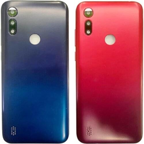 Battery Cover For Motorola Moto E6S 2020 Back Battery Cover Rear Door Panel Housing Case with Lens Frame Replacement Part