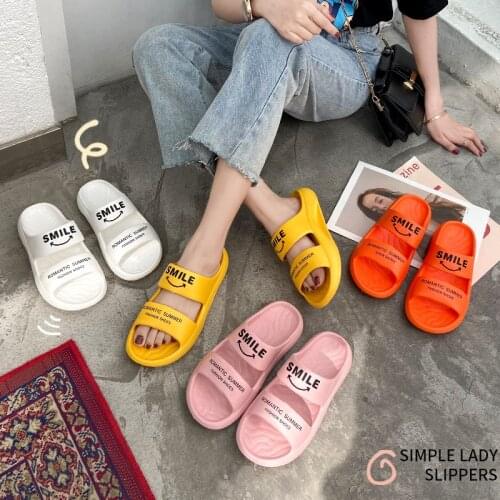 Summer Simple Women Platform Slippers Ladies Letter Flat Bottom Sandals Soft Anti-slip Slides Women’s Large Plus Size Thin Shoes
