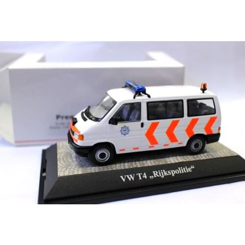 NEW 1:43 Scale Model Car T4 RIJKSPOLITIE Police bus Diecast kit for collection gift by Premium ClassiXXS