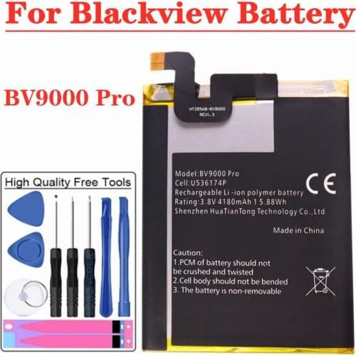New BV9000 4180mAh Battery For Blackview BV9000 Pro BV9000Pro U536174P Smart Mobile Phone Battery + Tools