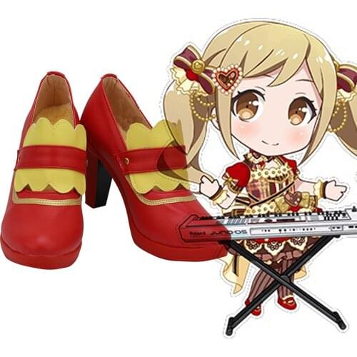 BanG Dream Arisa Ichigaya Cosplay Shoes Red Boots High Heel Custom Made