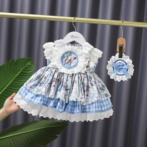 European And American Girl Lolita Style Puffy Baby Girls Birthday Princess Dress Cute Lovely With Shorts Vestido Infantil