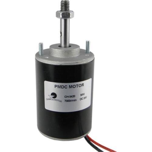 12V 3500RPM Permanent Magnet DC Gear Motor 24V 7000RPM High Speed Electric Motor 30W Micro Motor DC Adjustable-speed Motor