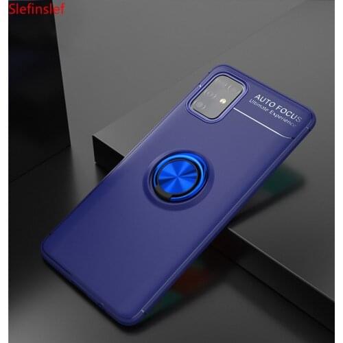 Silicon Case For Samsung Galaxy A41 M31 M30 M21 M10 A40S Cases Ring Stand Cover For Samsung M30S 2020 Case Frosted Phone Housing