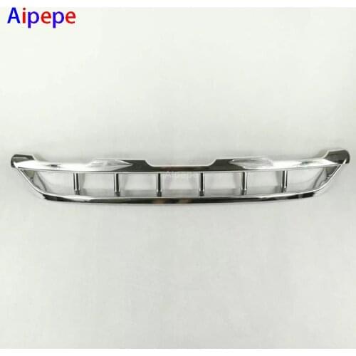 Car-styling ABS Chrome Front Bottom Grill Grid Bumper upper cover trim 1pcs For Audi Q3 2012 2013 2014 2015