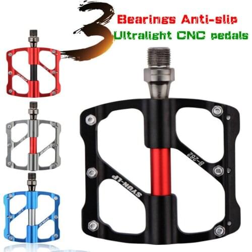 Bicycle Pedal 3 Bearings Anti-slip Ultralight CNC MTB Mountain Bike Pedal Sealed Bearing Pedals Bicycle Accessories