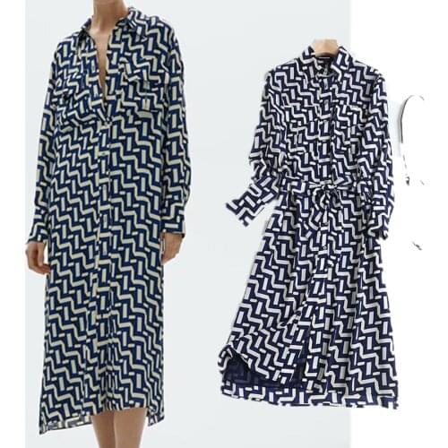 Jenny&Dave Summer Dress Women England Style Vintage Geometric Printing Elegant Sashes Party Long Vestidos De Fiesta De Noche