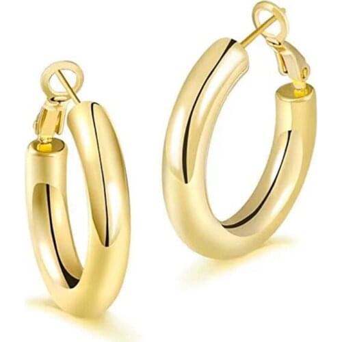 Gold/Silver Color Round Earrings for Women Trendy Geometric Drop Statement Earrings Party Fashion Jewelry Gift