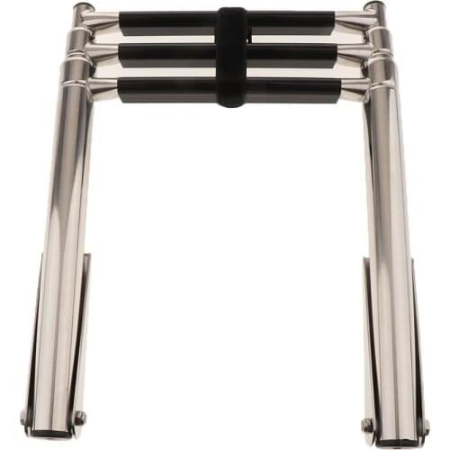 3-Step Stainless Steel Under Platform Slide Mount Boat Boarding Telescoping Ladder Compact and efficient - Telescopic Design