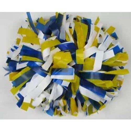 6" Cheerleader pompoms ( 10 pieces/lot) Three-colour pp cheerleading sports pompoms supplies Color can free combination