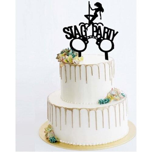 6 Types Bachelor Party Themed Cake Topper Bikini Gold Letter Cake Topper for Mr Ms Pre-Wedding Carnival Cake Decorating Supplies