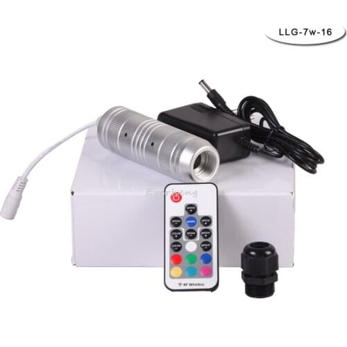 Car use Mini round body 7W projector optical fiber optic DIY ceiling kit light engine