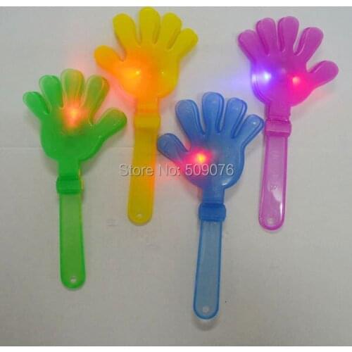 Free shipping 12pcs/Lot led flash clapper flash clap flashing cheer hand noise maker for kids party event favors