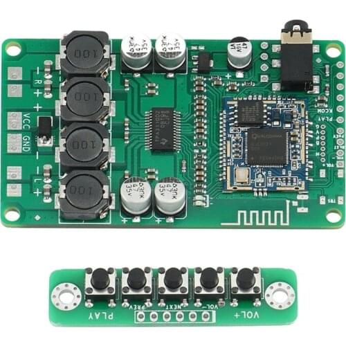 Bluetooth 5.0 Amplifier Audio Board Power Amplifier Stereo Sound Amplificador 15Wx2 with AUX APTX HD,QCC3031/3034 Random
