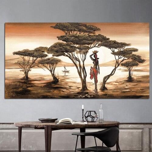 Large Diamond Painting embroidery Abstract Landscape Modern African Woman diamond mosaic Home Decoration For Living RoomZP-2364