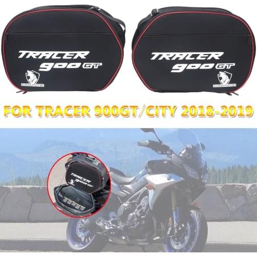 For YAMAHA TRACER 900GT CITY 2018 2019 Motorcycle Luggage Bags Black Expandable Inner PANNIER