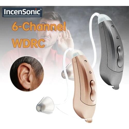 BTE Mini Digital Hearing Aid Audifonos Wireless Ear Aids for Elderly Moderate to Severe Loss hearing amplifier